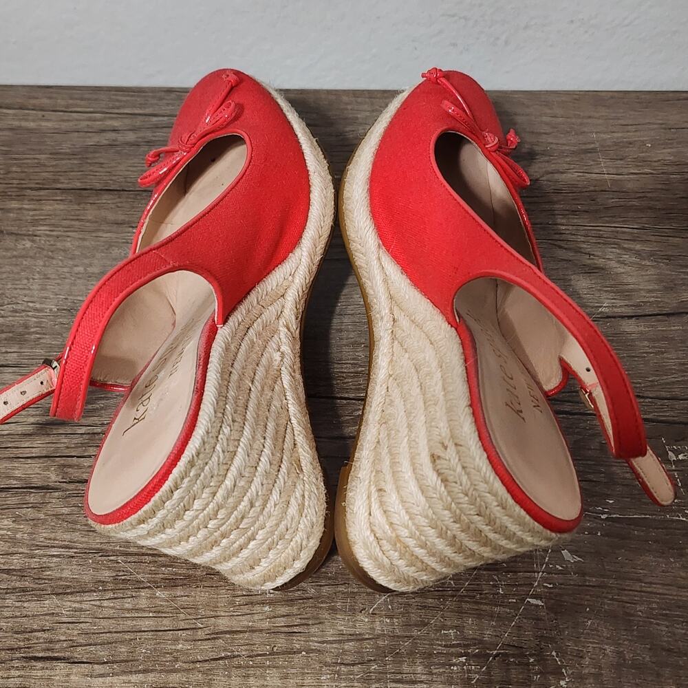 Kate Spade New York Panama Nights Women's Wedge Espadrilles Shoes Size 8.5 Red - Picture 5 of 9